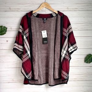 Plaid Zip-Up Poncho from Jones New York Signature